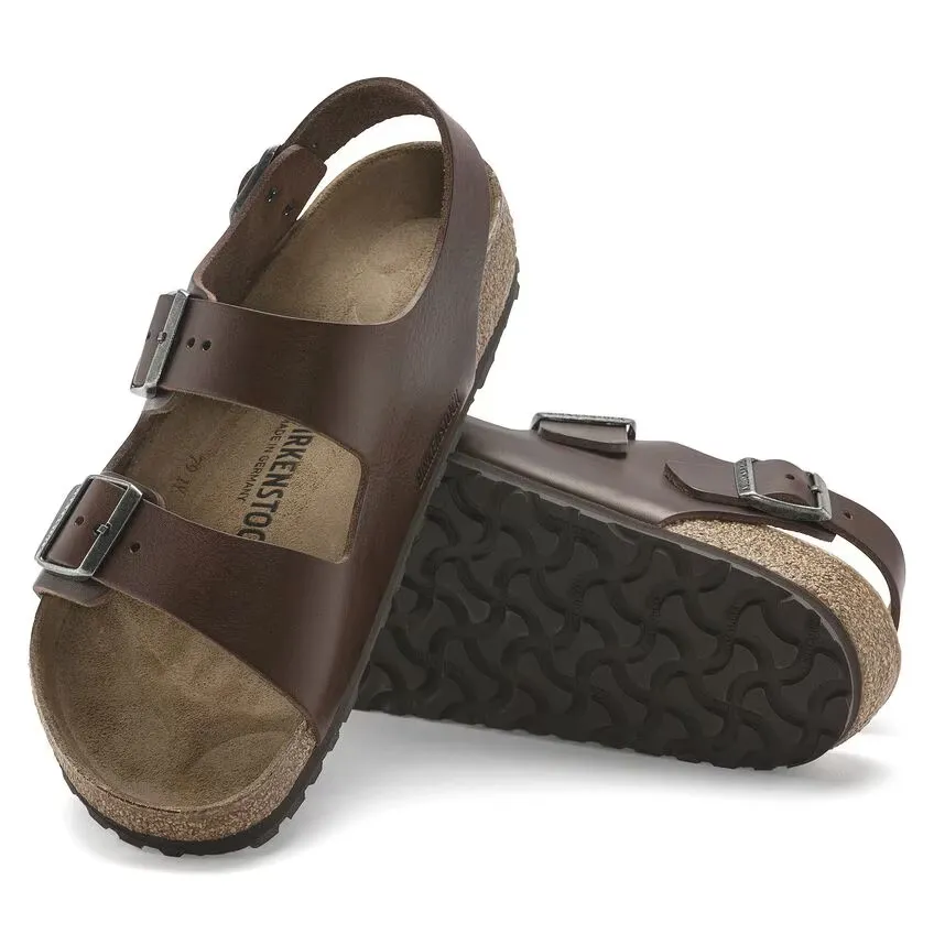 Birkenstock Milano 1024911 Sandale Homme EU 45 Cuir Marron Confort Enfilage Facile FZP484