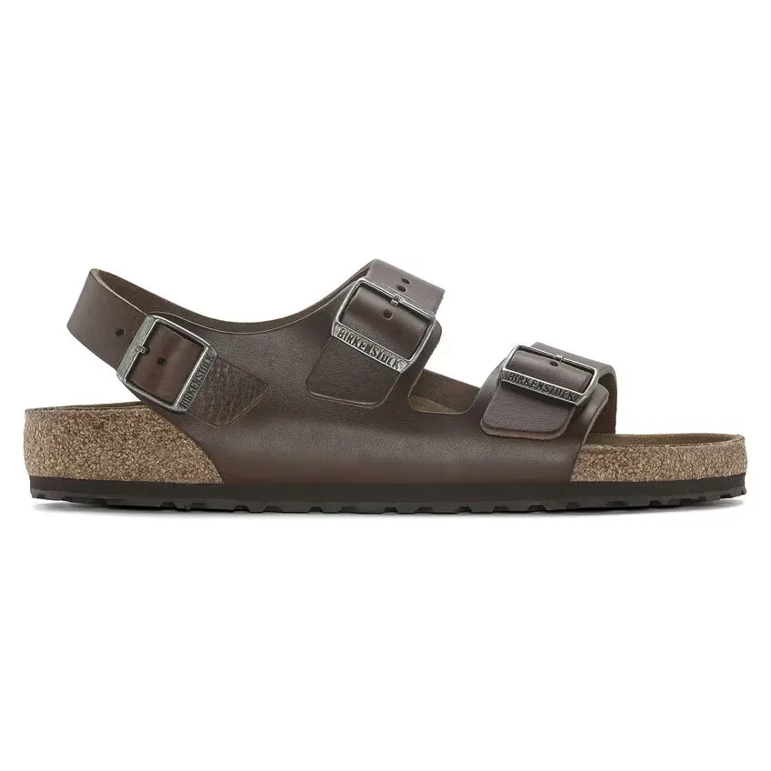 Birkenstock Milano 1024911 Sandale Homme EU 45 Cuir Marron Confort Enfilage Facile FZP484