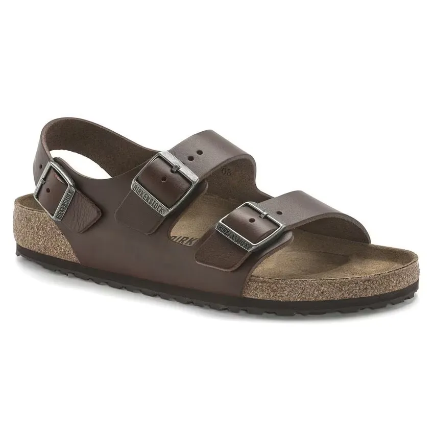 Birkenstock Milano 1024911 Sandale Homme EU 45 Cuir Marron Confort Enfilage Facile FZP484