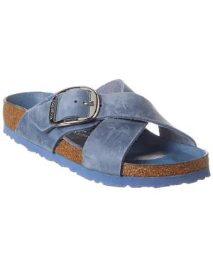 Birkenstock Siena Big Buckle Sandale en Cuir à Emboîtement Étroit