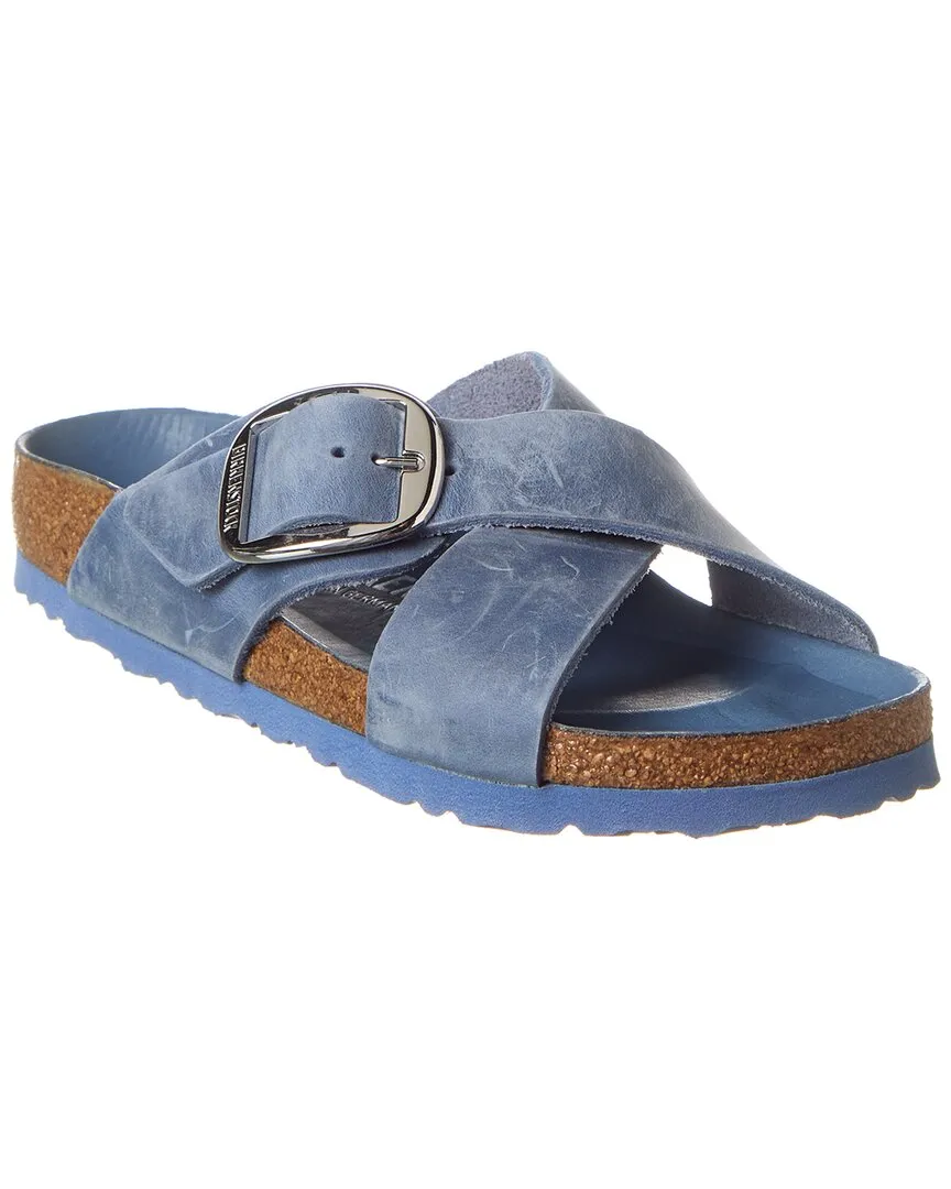Birkenstock Siena Big Buckle Sandale en Cuir à Emboîtement Étroit