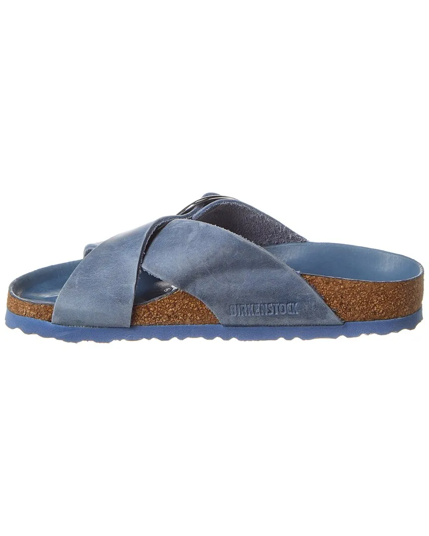 Birkenstock Siena Big Buckle Sandale en Cuir à Emboîtement Étroit