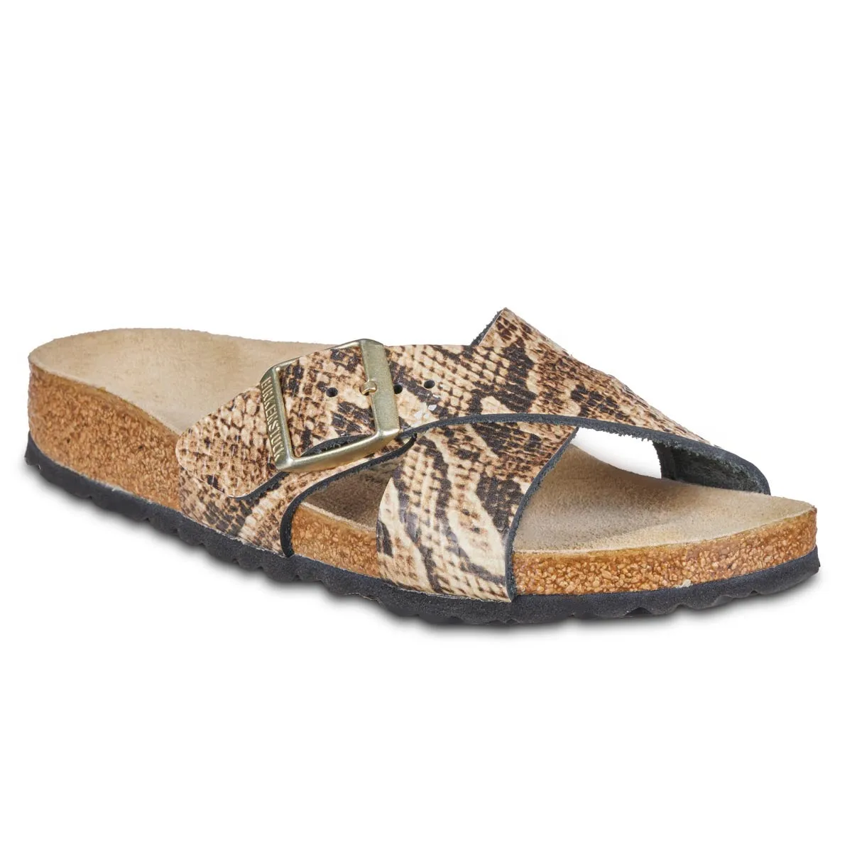 Sandales Birkenstock Siena en cuir estampillé serpent