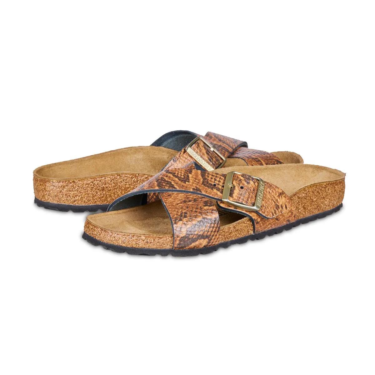 Sandales Birkenstock Siena en cuir estampillé serpent