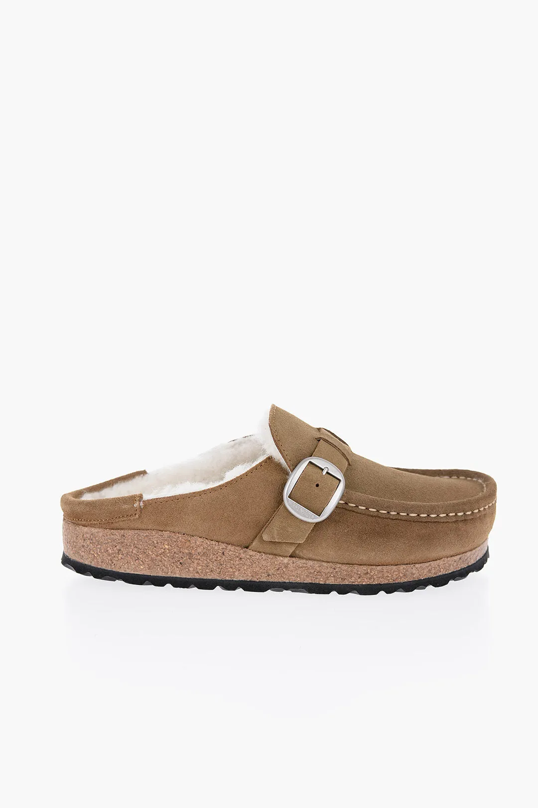 Birkenstock Sabot en Suédé Thé avec Lanière
