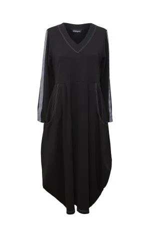 Clothings Bittermoon - D1600PON Carly Dress Contrast Sleeve Dresses women dresses dress stores