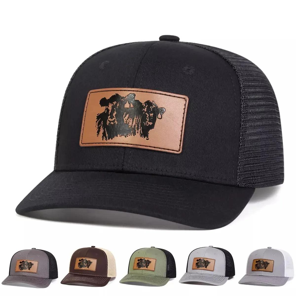 Black Bulls Trucker Cap boater hat with bow in beach sunlight