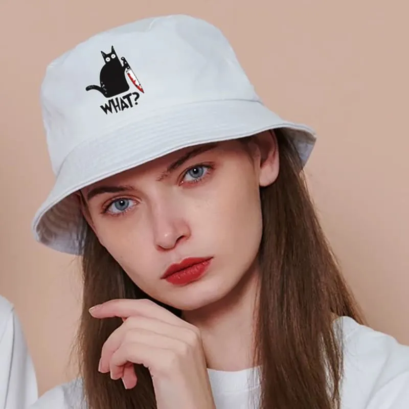Black Cat & Knife Bucket Hat