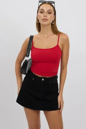 Black Denim Skort Skirt High Rise,skirt,denim skirt,mini skirt,maxi skirt,jean skirt,skort,tennis skirt,pleated skirt,pencil skirt,bubble skirt,plisse skirt,fitted skirt,midi skirt,short skirt,short mini skirt,leather skirt,a line skirt,Split skirt