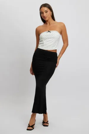 Black Maxi Skirt Elastic Waist Modal Blend Lined,skirt,denim skirt,mini skirt,maxi skirt,jean skirt,skort,tennis skirt,pleated skirt,pencil skirt,bubble skirt,plisse skirt,fitted skirt,midi skirt,short skirt,short mini skirt,leather skirt,a line skirt,Spli