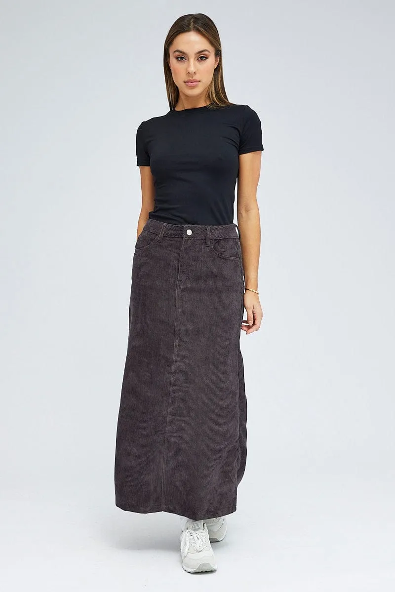 Black Maxi Skirt High Rise A-line Corduroy,skirt,denim skirt,mini skirt,maxi skirt,jean skirt,skort,tennis skirt,pleated skirt,pencil skirt,bubble skirt,plisse skirt,fitted skirt,midi skirt,short skirt,short mini skirt,leather skirt,a line skirt
