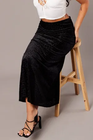 Black Maxi Skirt Mid Rise Burn Out,skirt,denim skirt,mini skirt,maxi skirt,jean skirt,skort,tennis skirt,pleated skirt,pencil skirt,bubble skirt,plisse skirt,fitted skirt,midi skirt,short skirt,short mini skirt,leather skirt,a line skirt
