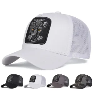 Black Panther Trucker Cap boater hat with bow in beach sunlight