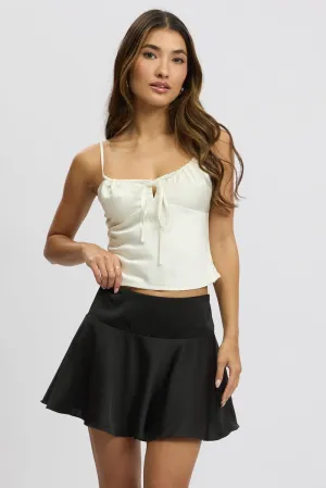 Black Satin Skirt High Rise Mini Flowy Skater,skirt,denim skirt,mini skirt,maxi skirt,jean skirt,skort,tennis skirt,pleated skirt,pencil skirt,bubble skirt,plisse skirt,fitted skirt,midi skirt,short skirt,short mini skirt,leather skirt,a line skirt