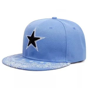 Black Star Snapback Cap boater hat with bow in beach sunlight