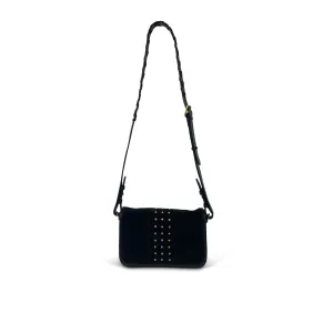 Black Suede Stud Mia Bag crossbody bags low price