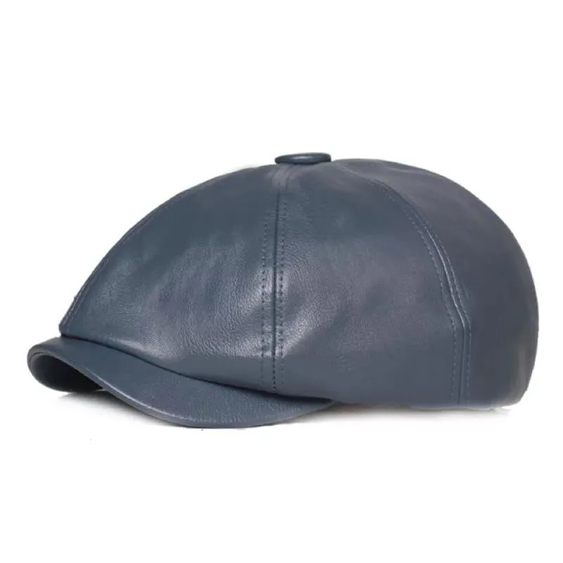 Blackpool Leather Newsboy Cap