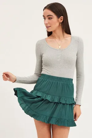Blue Flare Skirt Mini High Rise,skirt,denim skirt,mini skirt,maxi skirt,jean skirt,skort,tennis skirt,pleated skirt,pencil skirt,bubble skirt,plisse skirt,fitted skirt,midi skirt,short skirt,short mini skirt,leather skirt,a line skirt,Split skirt