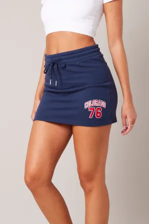 Blue Mini Skirt Mid Rise Fleece,skirt,denim skirt,mini skirt,maxi skirt,jean skirt,skort,tennis skirt,pleated skirt,pencil skirt,bubble skirt,plisse skirt,fitted skirt,midi skirt,short skirt,short mini skirt,leather skirt,a line skirt