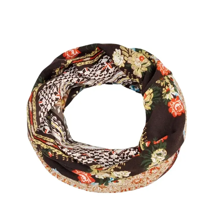 Boho Floral Snood Beanie