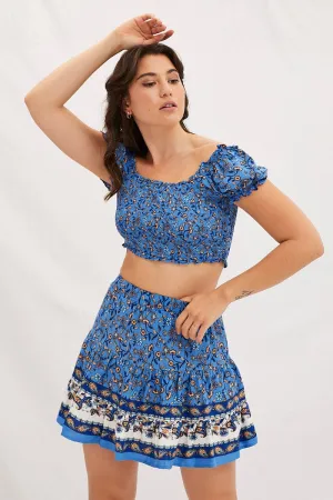 Boho Print Elastic Waist Boho Mini Skater Skirt,skirt,denim skirt,mini skirt,maxi skirt,jean skirt,skort,tennis skirt,pleated skirt,pencil skirt,bubble skirt,plisse skirt,fitted skirt,midi skirt,short skirt,short mini skirt,leather skirt,a line skirt
