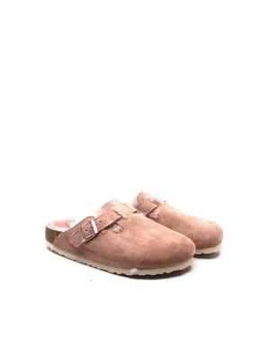 Chaussures Boston Shearling étroites en rose clair