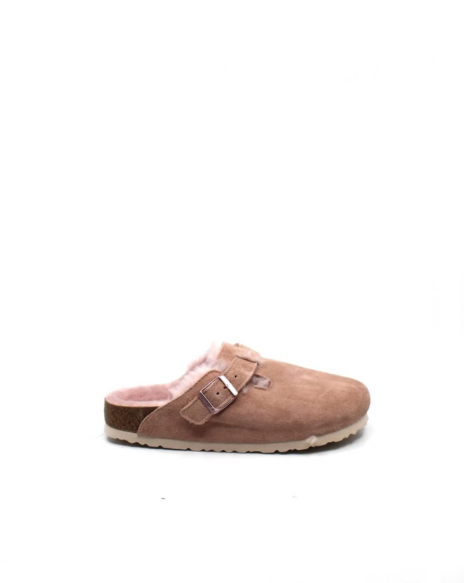 Chaussures Boston Shearling étroites en rose clair