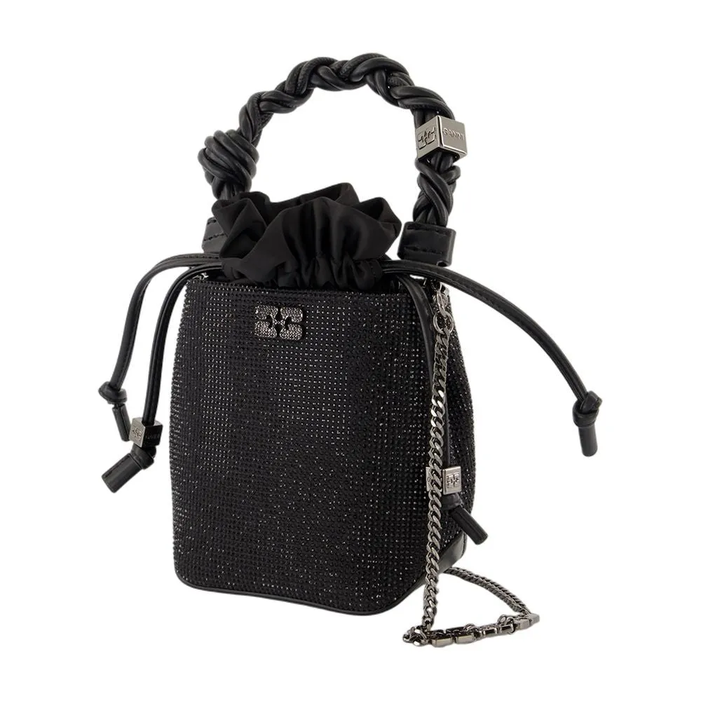 Bou Bucket Mini Strass Crossbody - Black Polyester
