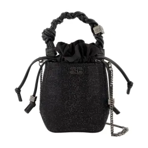 Bou Bucket Mini Strass Crossbody - Black Polyester stylish bucket bags