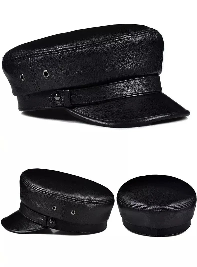 Bouillon Genuine Leather Sailor Cap