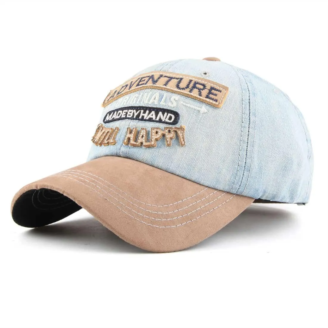 Brandon Embroidery Denim Baseball Cap