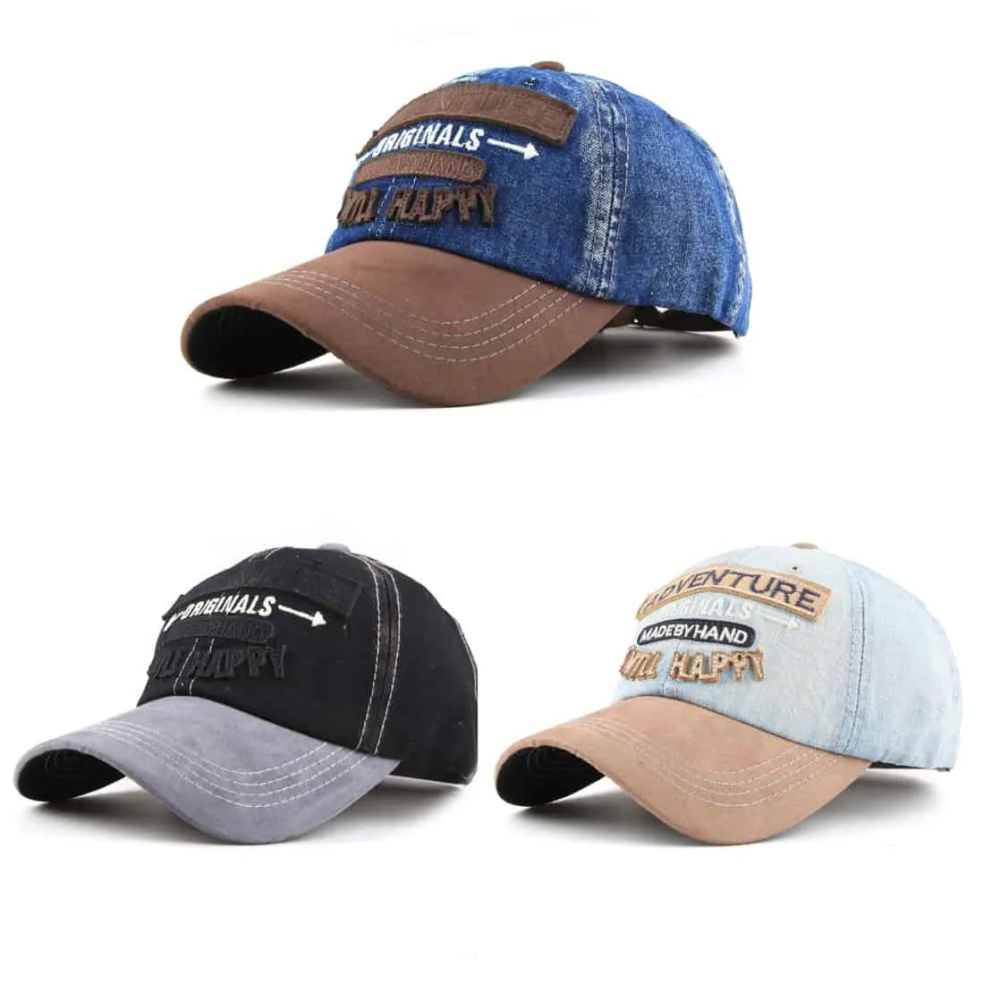 Brandon Embroidery Denim Baseball Cap
