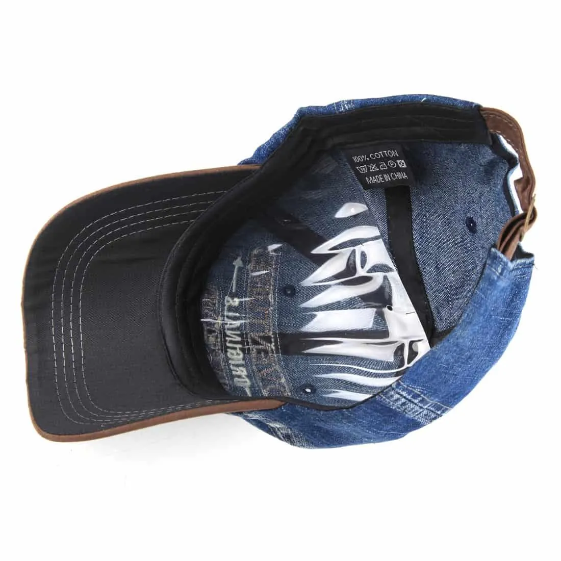 Brandon Embroidery Denim Baseball Cap