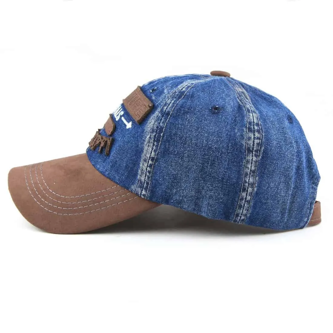 Brandon Embroidery Denim Baseball Cap