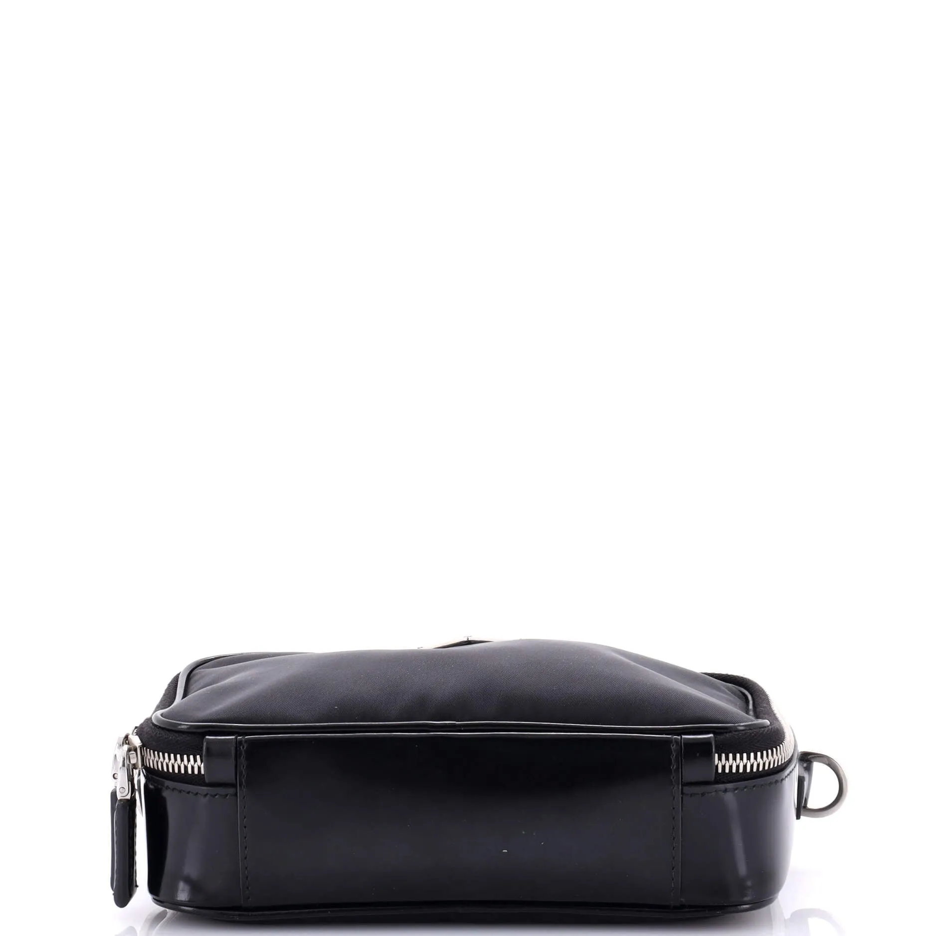 Brique Camera Crossbody Bag Tessuto and Spazzolato Leather Small