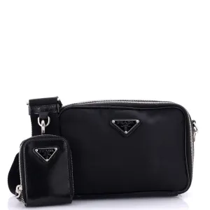 Brique Camera Crossbody Bag Tessuto and Spazzolato Leather Small anti-theft crossbody bags sale