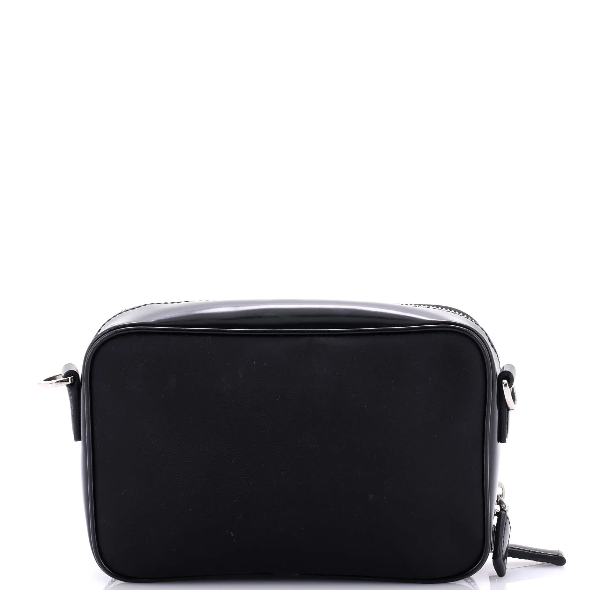 Brique Camera Crossbody Bag Tessuto and Spazzolato Leather Small