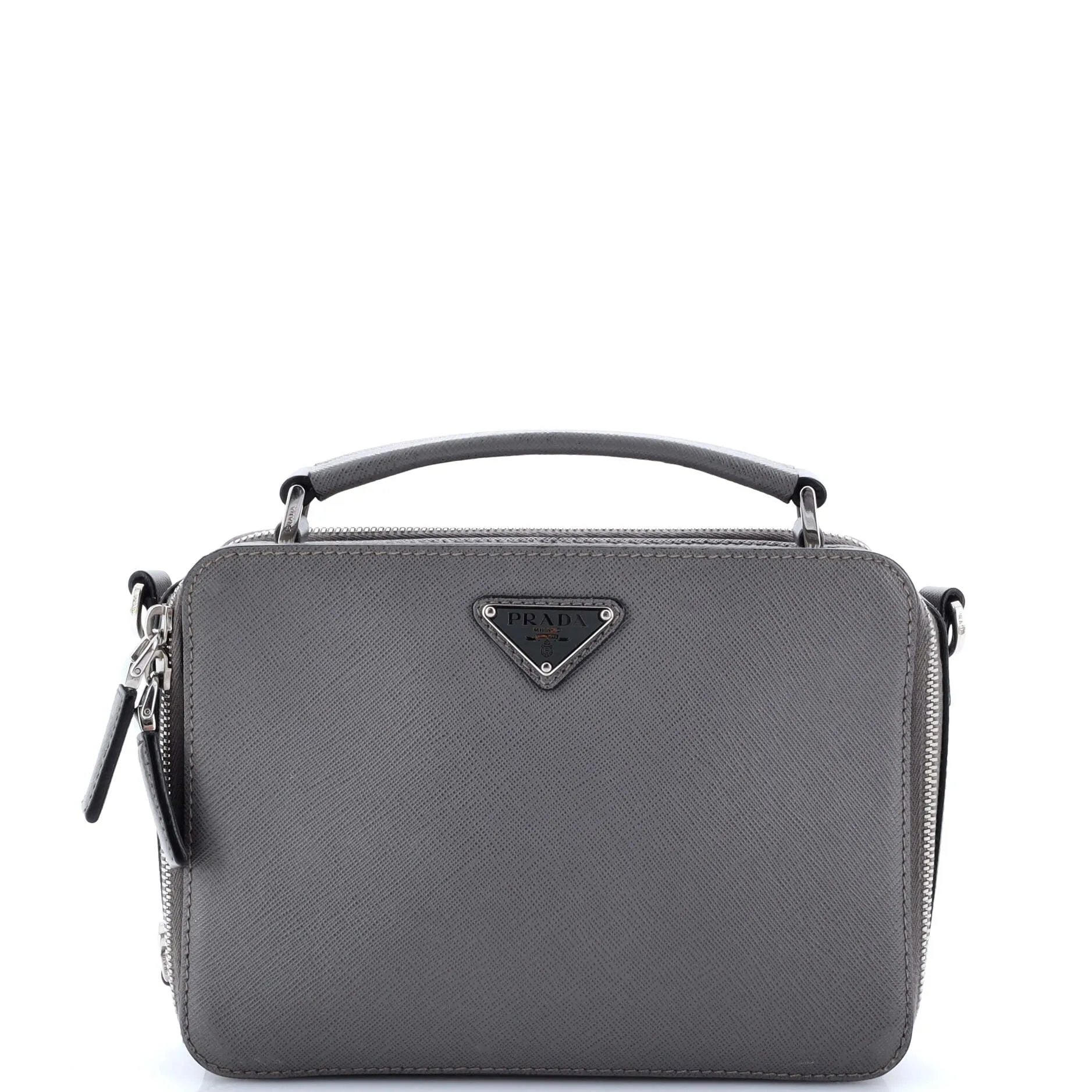 Brique Crossbody Bag Saffiano Leather Small