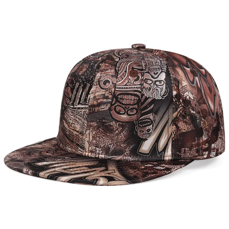Brooklyn Graffiti Cotton Snapback Cap