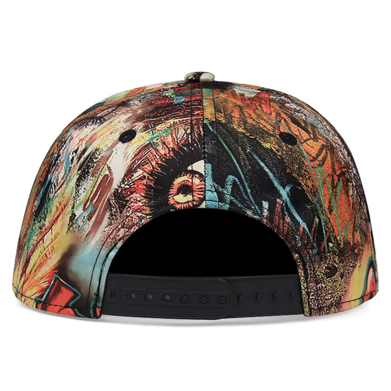 Brooklyn Graffiti Cotton Snapback Cap