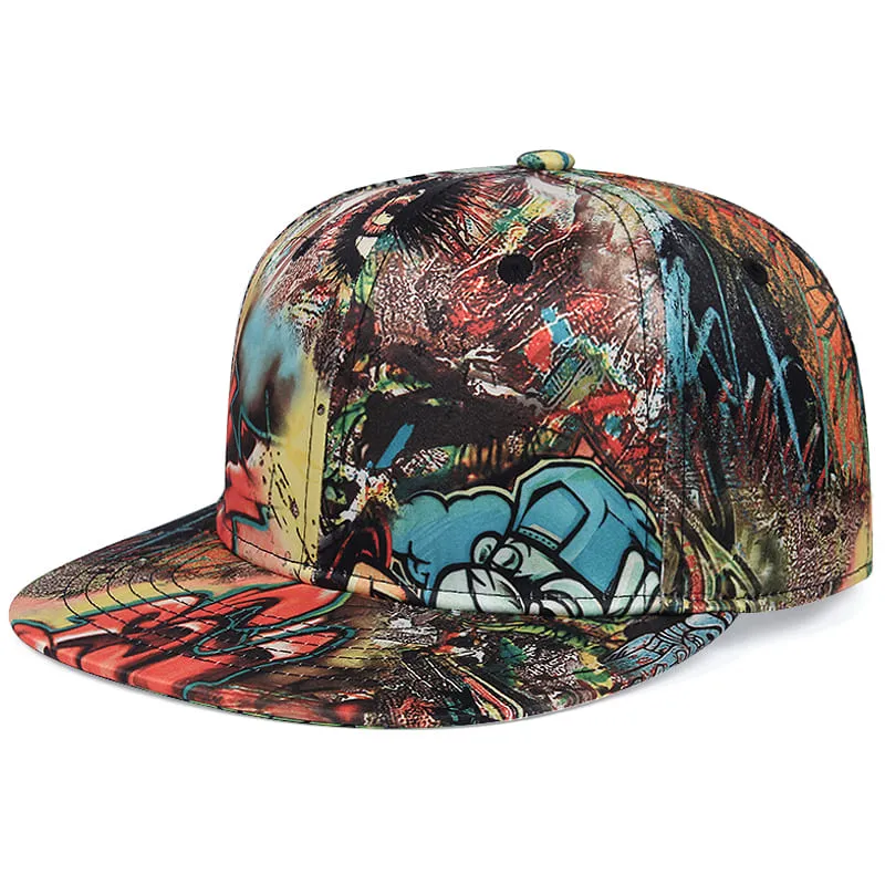 Brooklyn Graffiti Cotton Snapback Cap