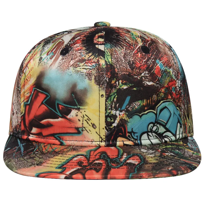 Brooklyn Graffiti Cotton Snapback Cap