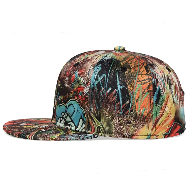 Brooklyn Graffiti Cotton Snapback Cap