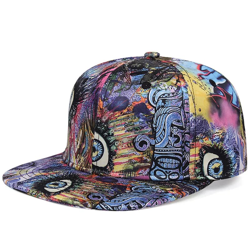 Brooklyn Graffiti Cotton Snapback Cap