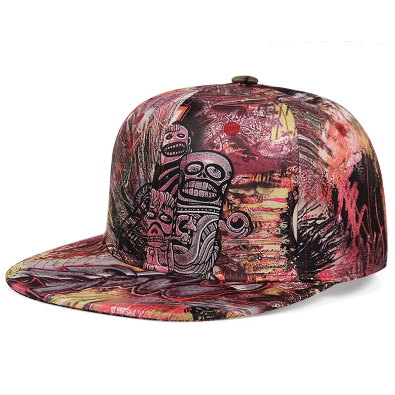 Brooklyn Graffiti Cotton Snapback Cap