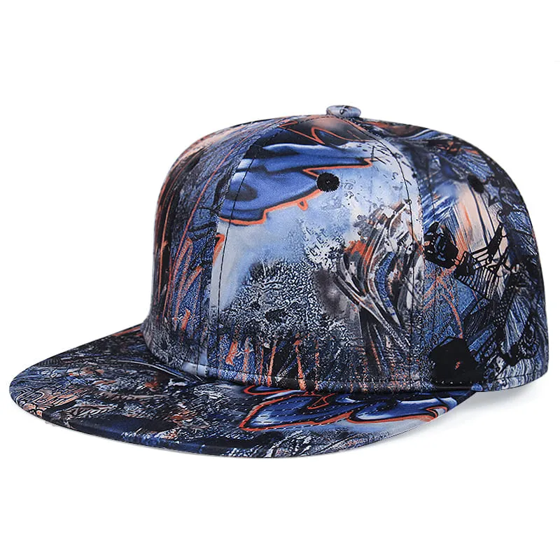 Brooklyn Graffiti Cotton Snapback Cap