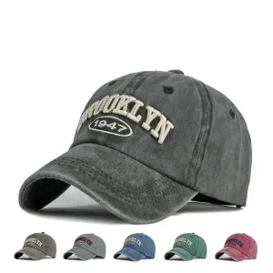 Brooklyn Vintage Baseball Cap stylish boater hat with ribbon on model