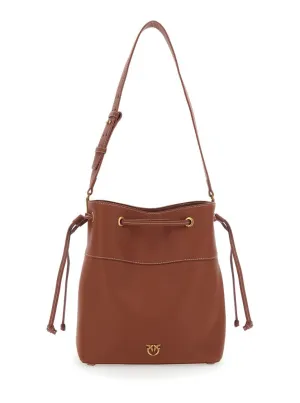 Brown Hammered Leather Bucket Bag stylish bucket bags