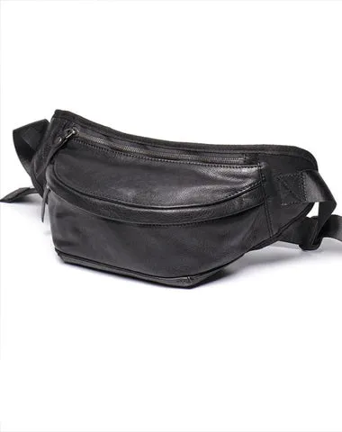 Brown MENS LEATHER 8 inches FANNY PACK Black Chest Bag BUMBAG Bag WAIST Bag For Men Brown