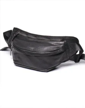 Brown MENS LEATHER 8 inches FANNY PACK Black Chest Bag BUMBAG Bag WAIST Bag For Men Brown